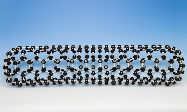Кристаллическая решетка нанотрубки (130 атомов)
